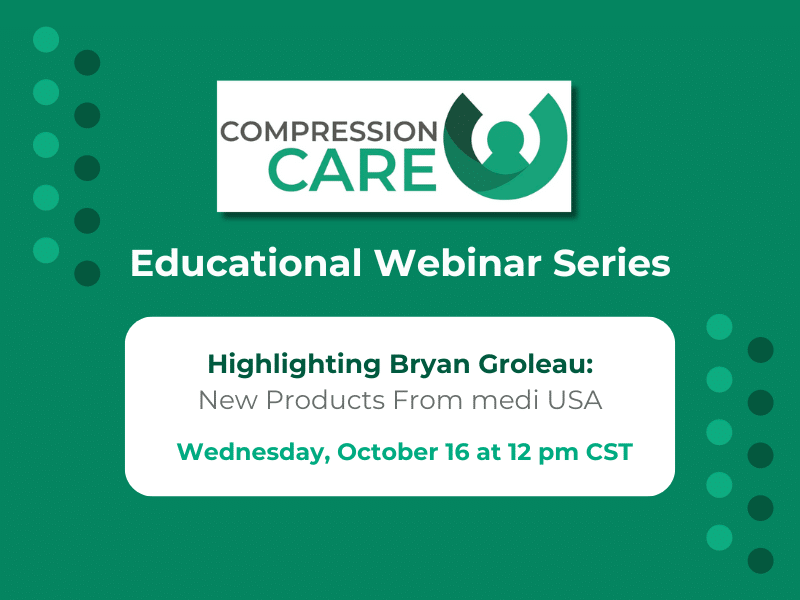 Monthly Educational Webinar Series: Join us Virtually on October 16 with Bryan Groleau from medi USA